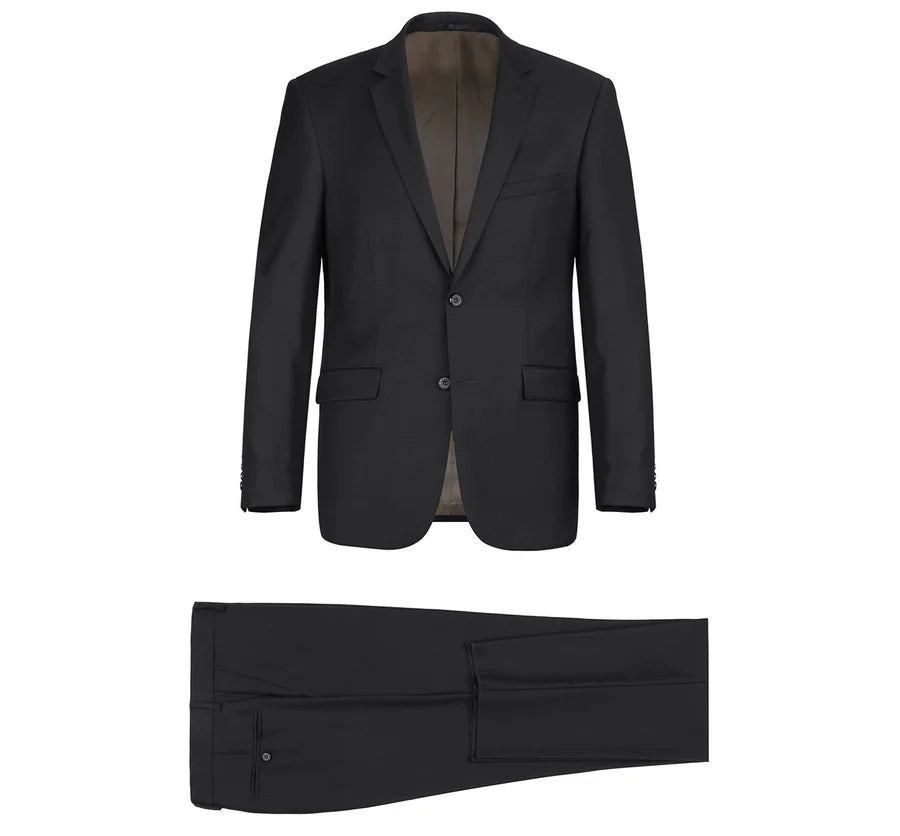 Men’s Black 100% Super 140s Wool Suit | Premium Classic & Slim Fit Business and Formal Wear