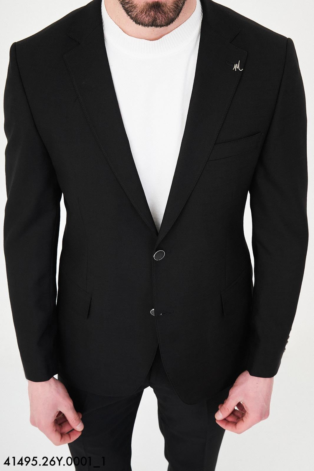 Mens Black Linen Blazer