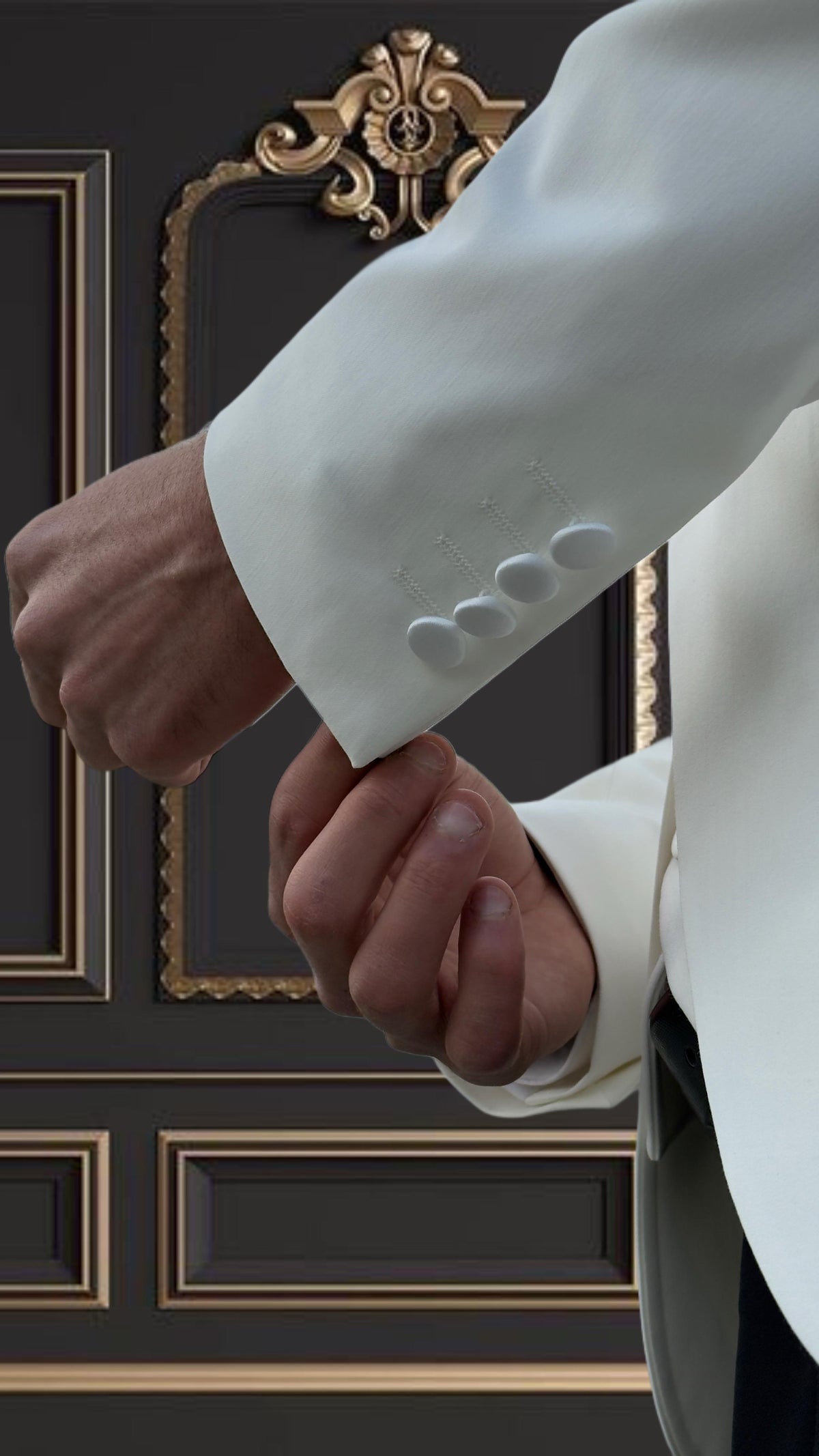 Premium Men's Off White Tuxedo with Shawl Lapel – Elegant & Modern
