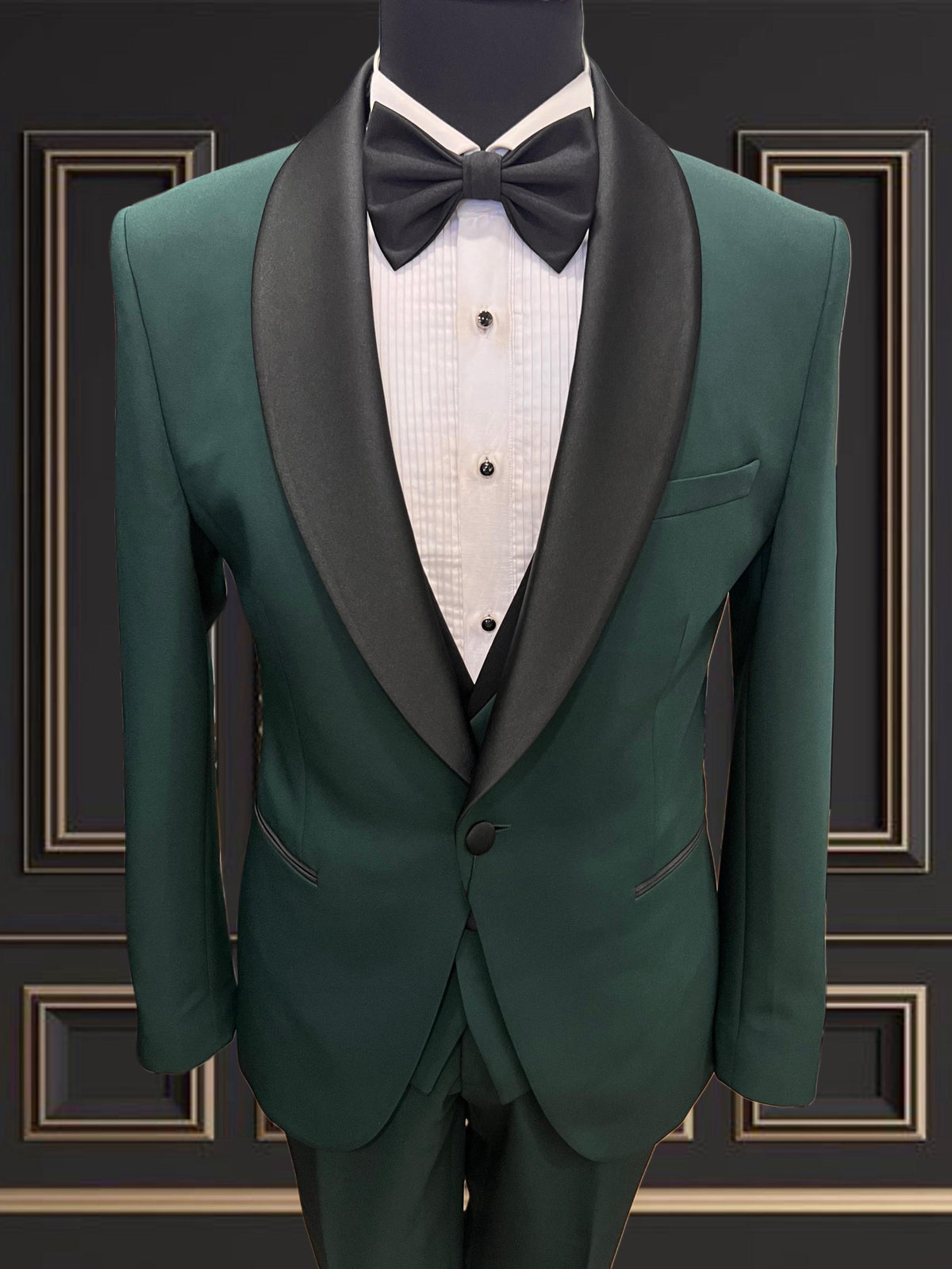 Men's Emerald Green Tuxedo with Shawl Lapel – Wedding & Formal Wear