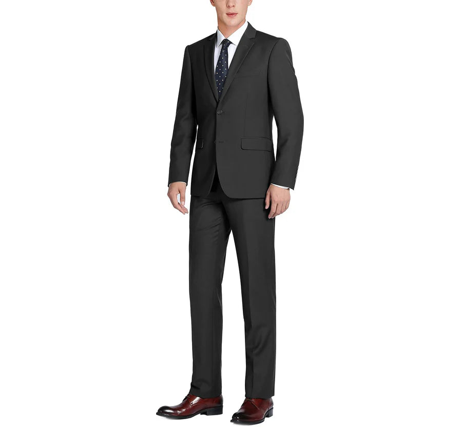 Men’s Black 100% Super 140s Wool Suit | Premium Classic & Slim Fit Business and Formal Wear