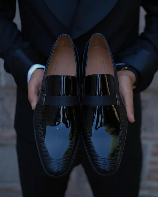 Men’s Patent Leather Tuxedo Loafers – Sleek, Comfortable & Formal | Bay Area