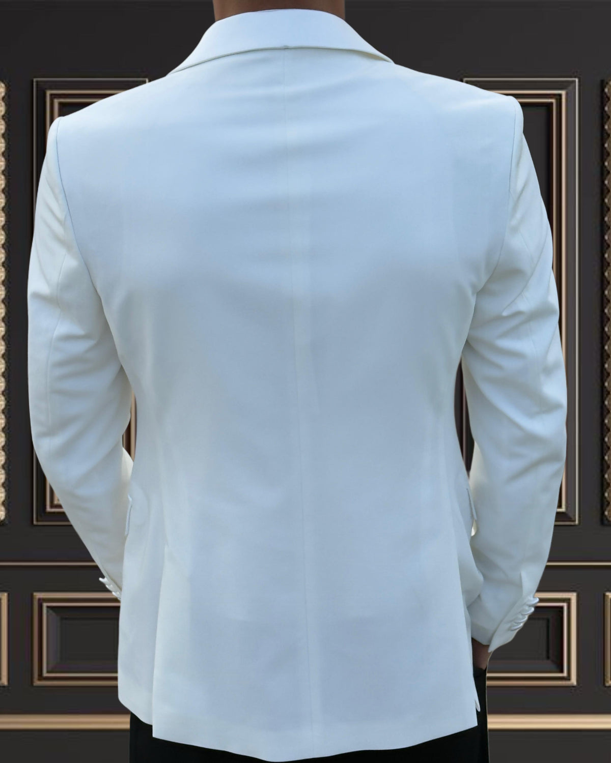 Premium Men's Off White Tuxedo with Shawl Lapel – Elegant & Modern