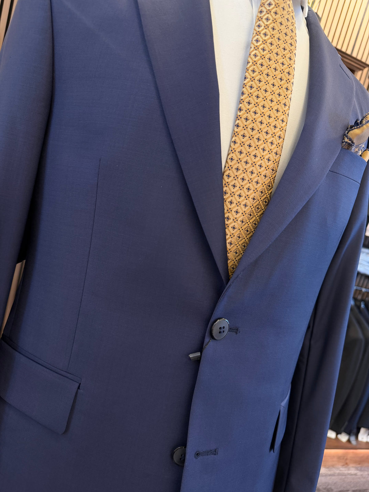 Men’s Navy 3-Piece Wool Suit