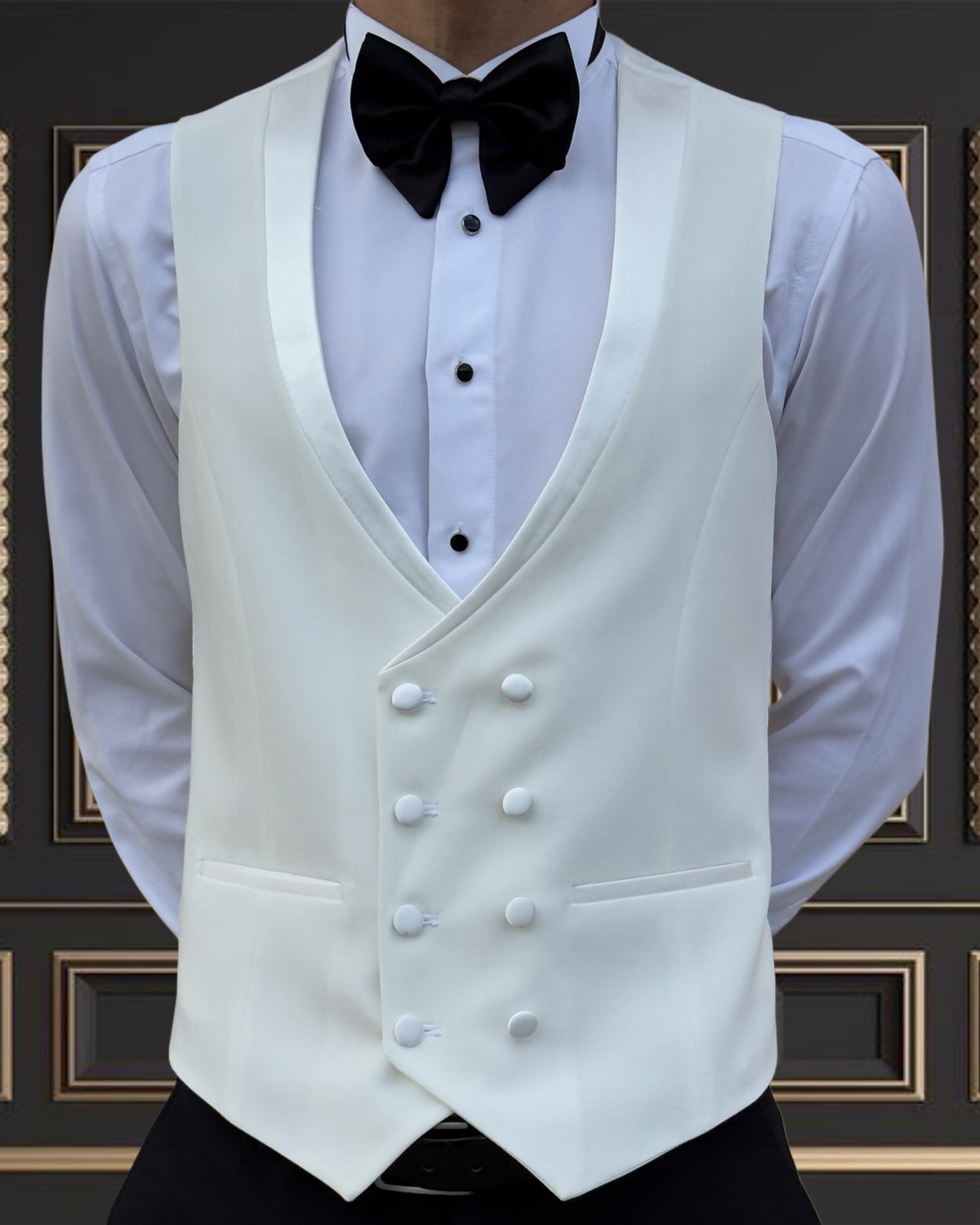 Premium Men's Off White Tuxedo with Shawl Lapel – Elegant & Modern
