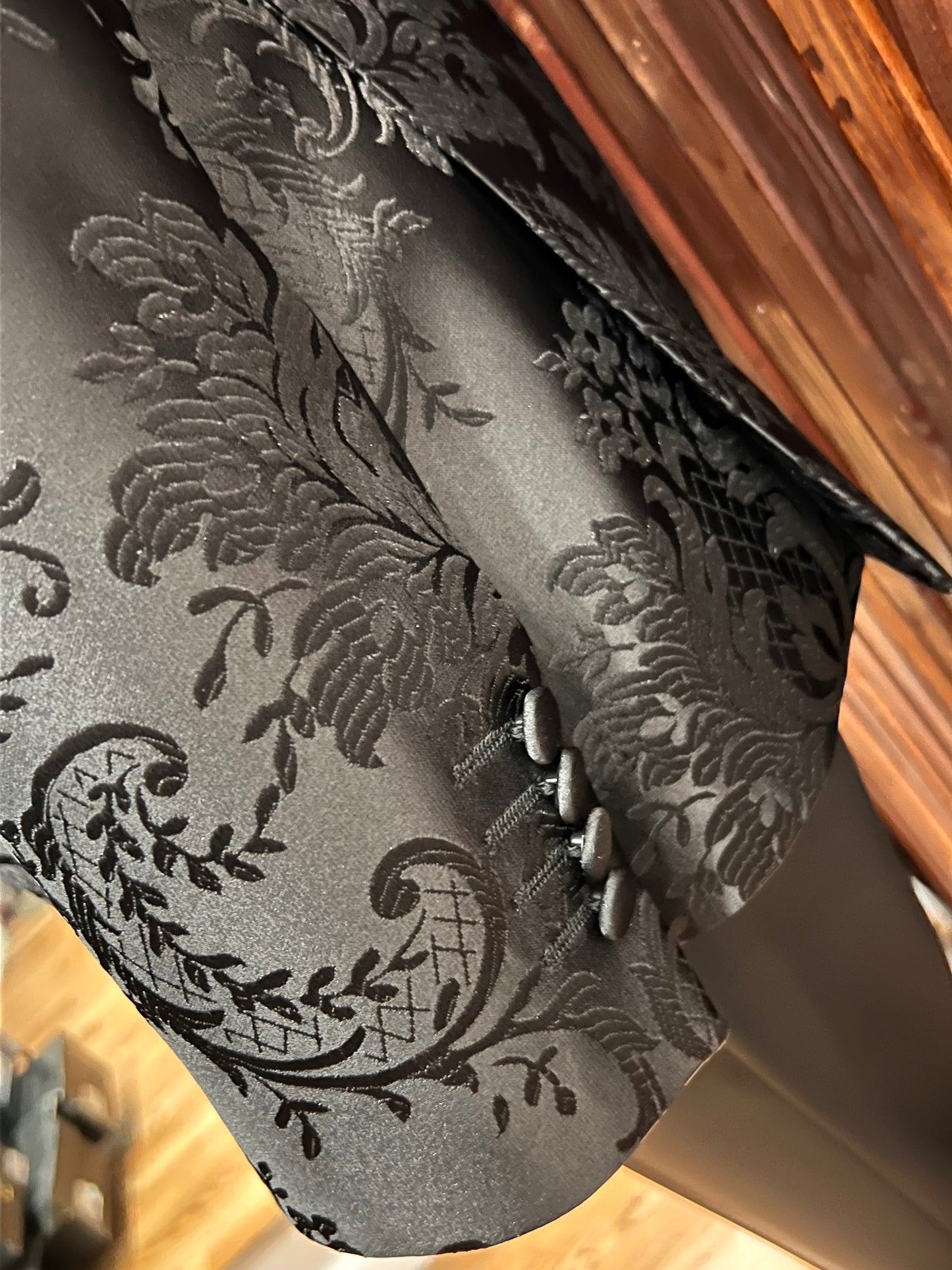 Premium Black Floral Shawl Lapel Tuxedo for Men – Elegant & Modern