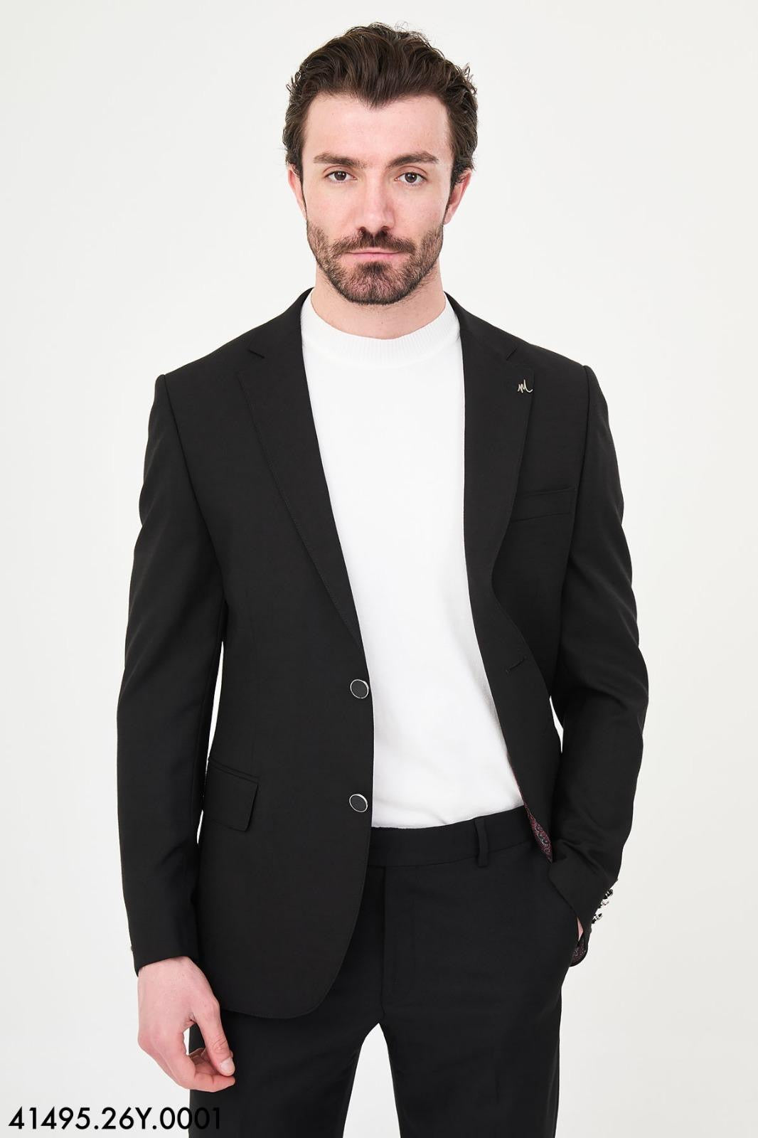 Mens Black Linen Blazer