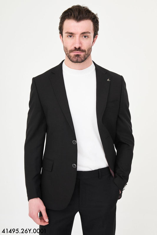 Mens Black Linen Blazer