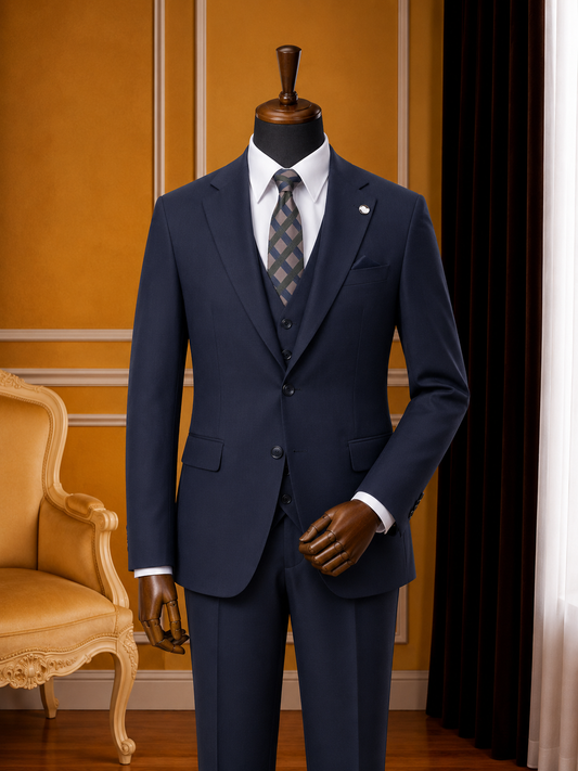 Men’s Navy Blue 3 Piece Suit