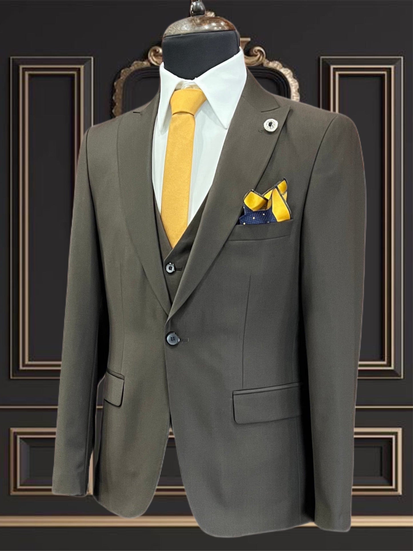 Men's Brown Suit | Slim Fit Formal Wear for Weddings & Business