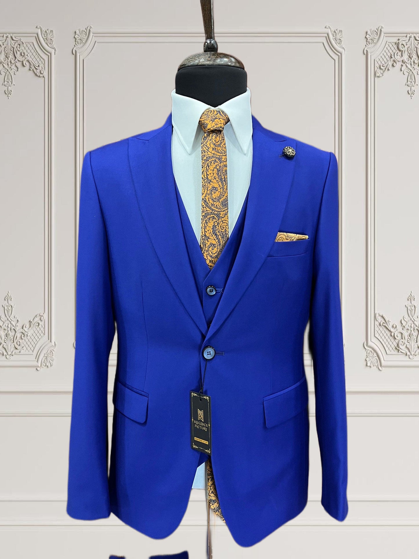 Men's Royal Blue Suit | Slim Fit Formal Wear for Weddings & Prom