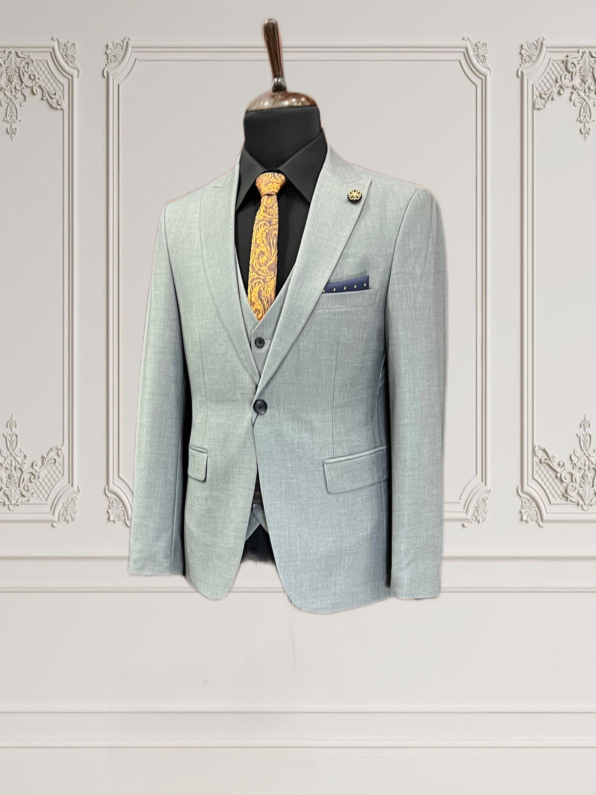 Men's Grey Suit | Slim Fit Formal Wear for Weddings & Business