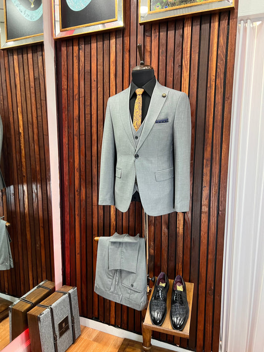 Men's Grey Suit | Slim Fit Formal Wear for Weddings & Business