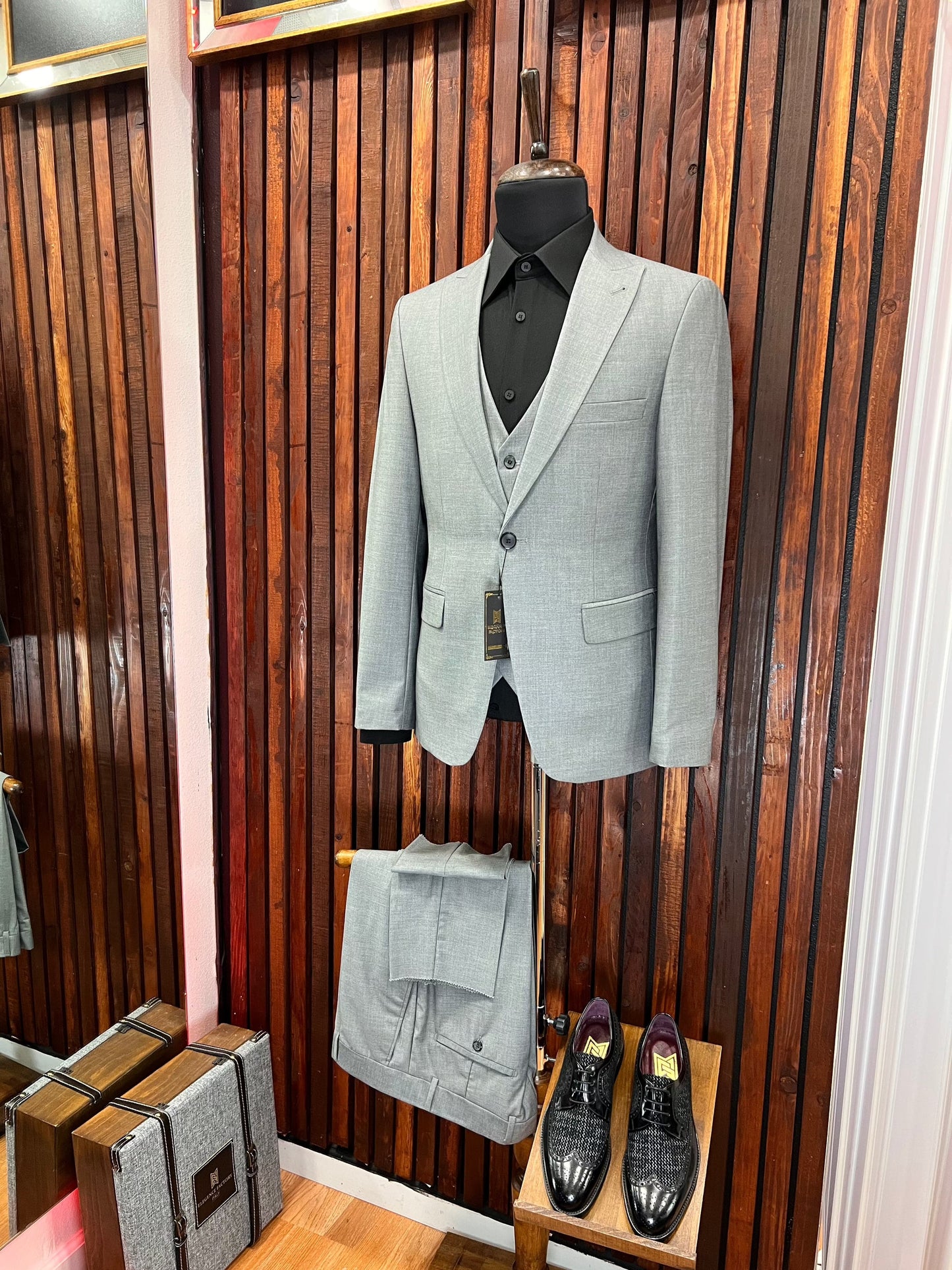 Men's Grey Suit | Slim Fit Formal Wear for Weddings & Business